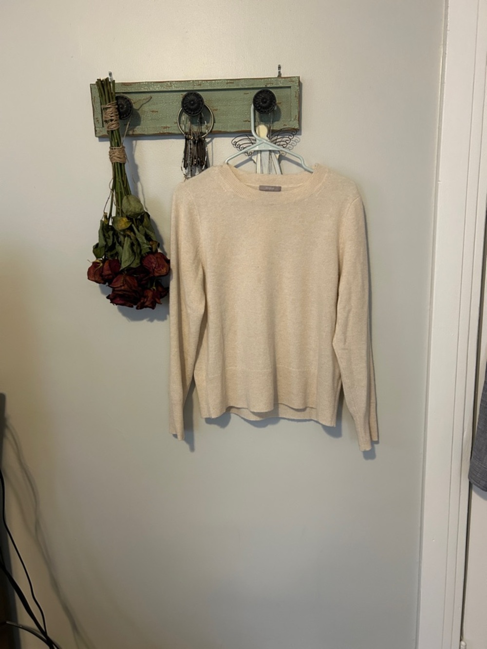 Jcrew Cashmere Classic Cream Crewneck Sweater - Women
